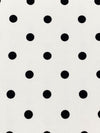 Eggshell/Black Polyester/Lycra Polka Dot Print Crepe Techno Knit 58W