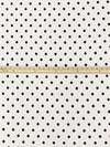 Eggshell/Black Polyester/Lycra Polka Dot Print Crepe Techno Knit 58W