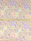 Fuchsia Pink/Off-White/Canary/Multi 100% Polyester Warped Vertical Stripe Print Charmeuse 56W
