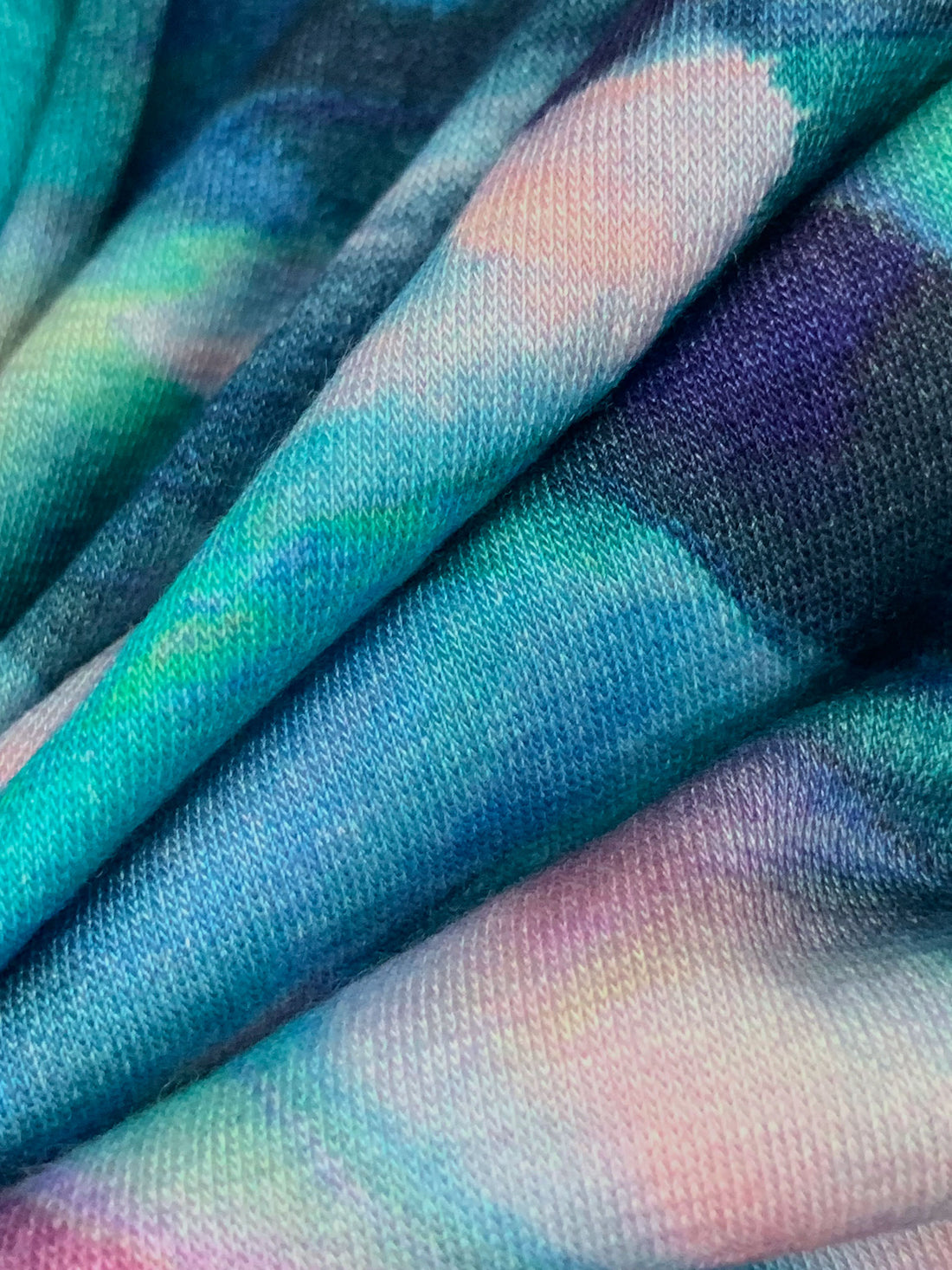 Deep Sky Blue/Charm Pink/Multi Modal/Lycra Abstract Print Jersey Knit 58W