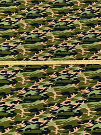 Dark Olive Green/Black/Moss Green Polyester/Lycra Camouflage Print Double Brushed Rib Knit 61W