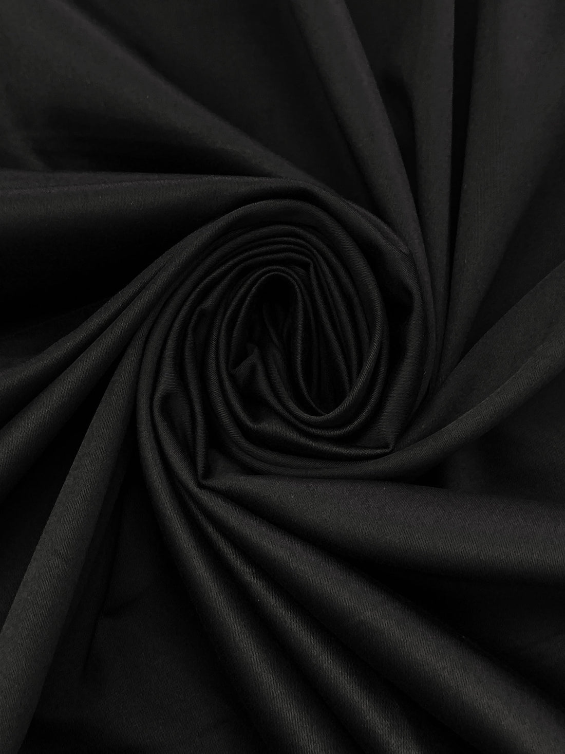 Jet Black Cotton/Lycra Stretch Sateen Bottom Weight 48W
