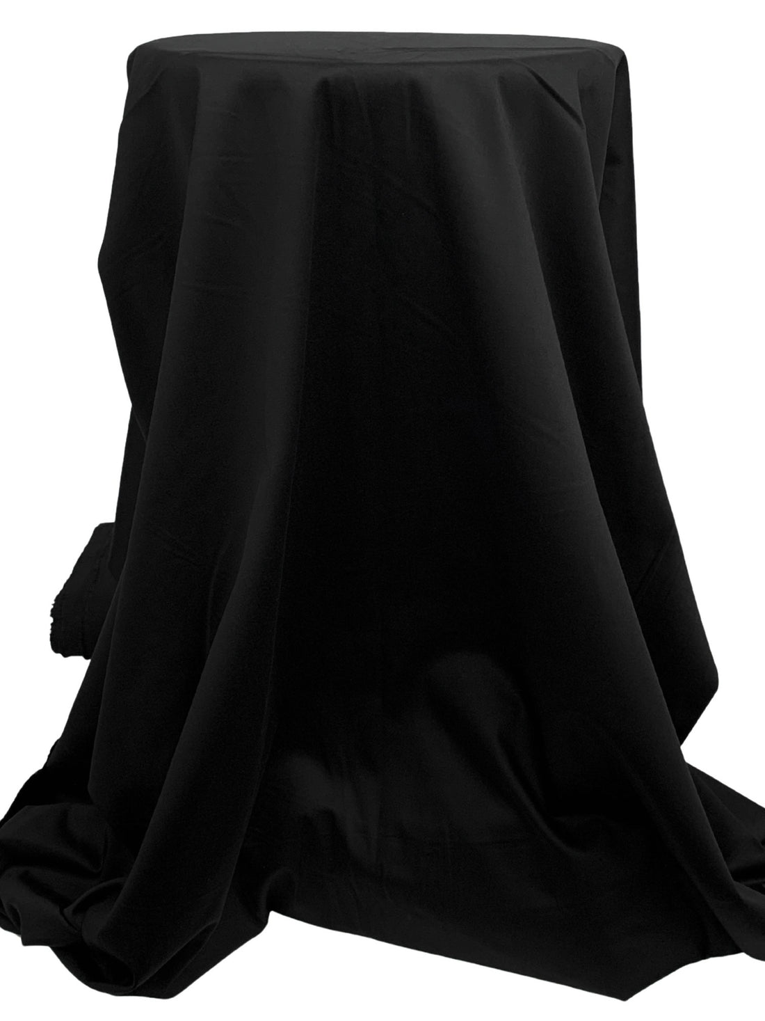 Jet Black Cotton/Lycra Stretch Sateen Bottom Weight 48W