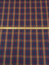 Maroon/Pickled Okra Brown/Blue Yonder/Multi 100% Cotton Plaid Weave Brushed Suiting 58W