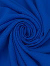 Cobalt Blue Polyester/Lycra Raised Design Stretch Jacquard - NY Designer - 60W