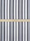 White/Muted Midnight Navy Polyester/Lycra Vertical Multi Stripe Print Crepe Double Knit 56W