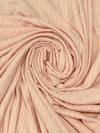 Peach Polyester/Lycra Double Brushed Wide Rib Knit 58W