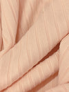 Peach Polyester/Lycra Double Brushed Wide Rib Knit 58W