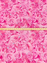 Orchid Pink/Charm Pink/Multi 100% Polyester Floral Print Mesh Knit - Samantha Chang - 64W