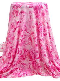 Orchid Pink/Charm Pink/Multi 100% Polyester Floral Print Mesh Knit - Samantha Chang - 64W