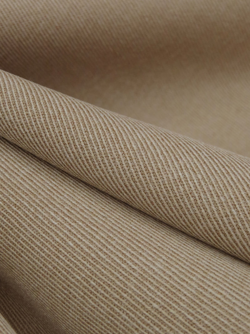 Camel Wool/Lycra Stretch Twill Suiting - NY Designer - 58W