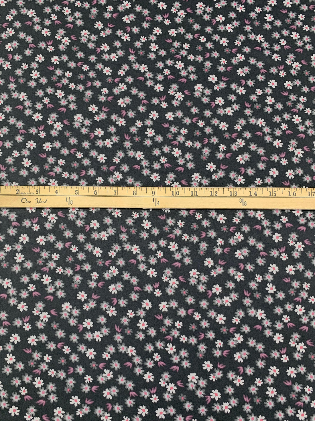 Iron Ore/Old Rose/White Polyester/Lycra Floral Print Double Brushed Knit 61W