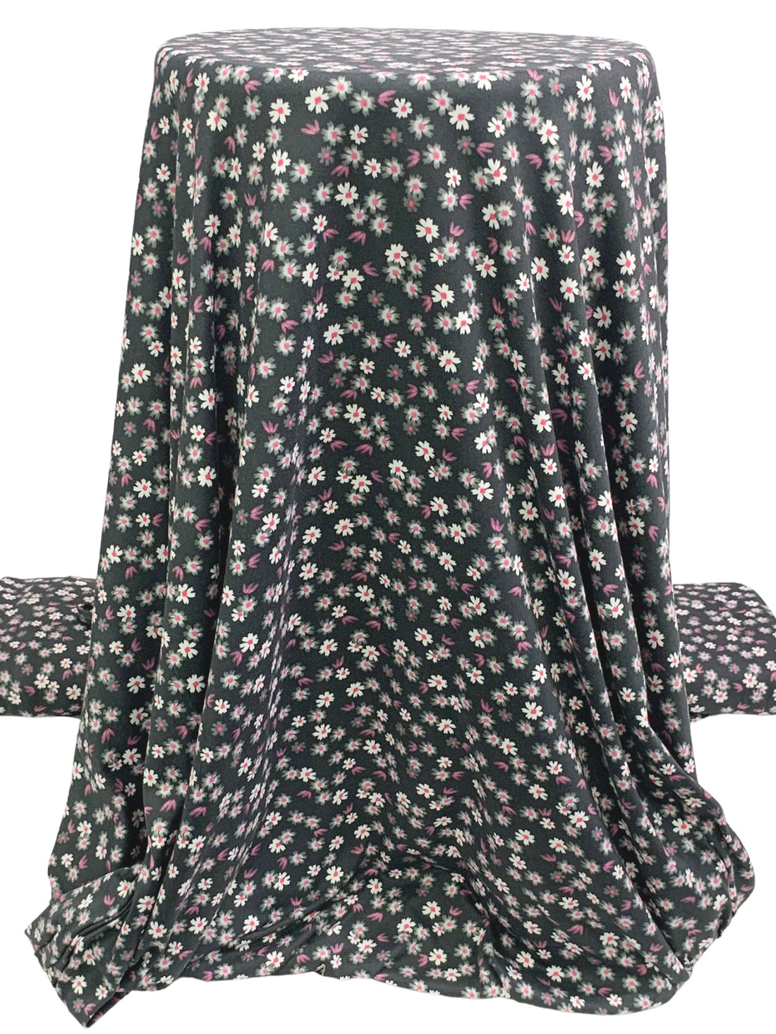 Iron Ore/Old Rose/White Polyester/Lycra Floral Print Double Brushed Knit 61W