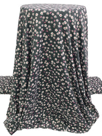 Iron Ore/Old Rose/White Polyester/Lycra Floral Print Double Brushed Knit 61W