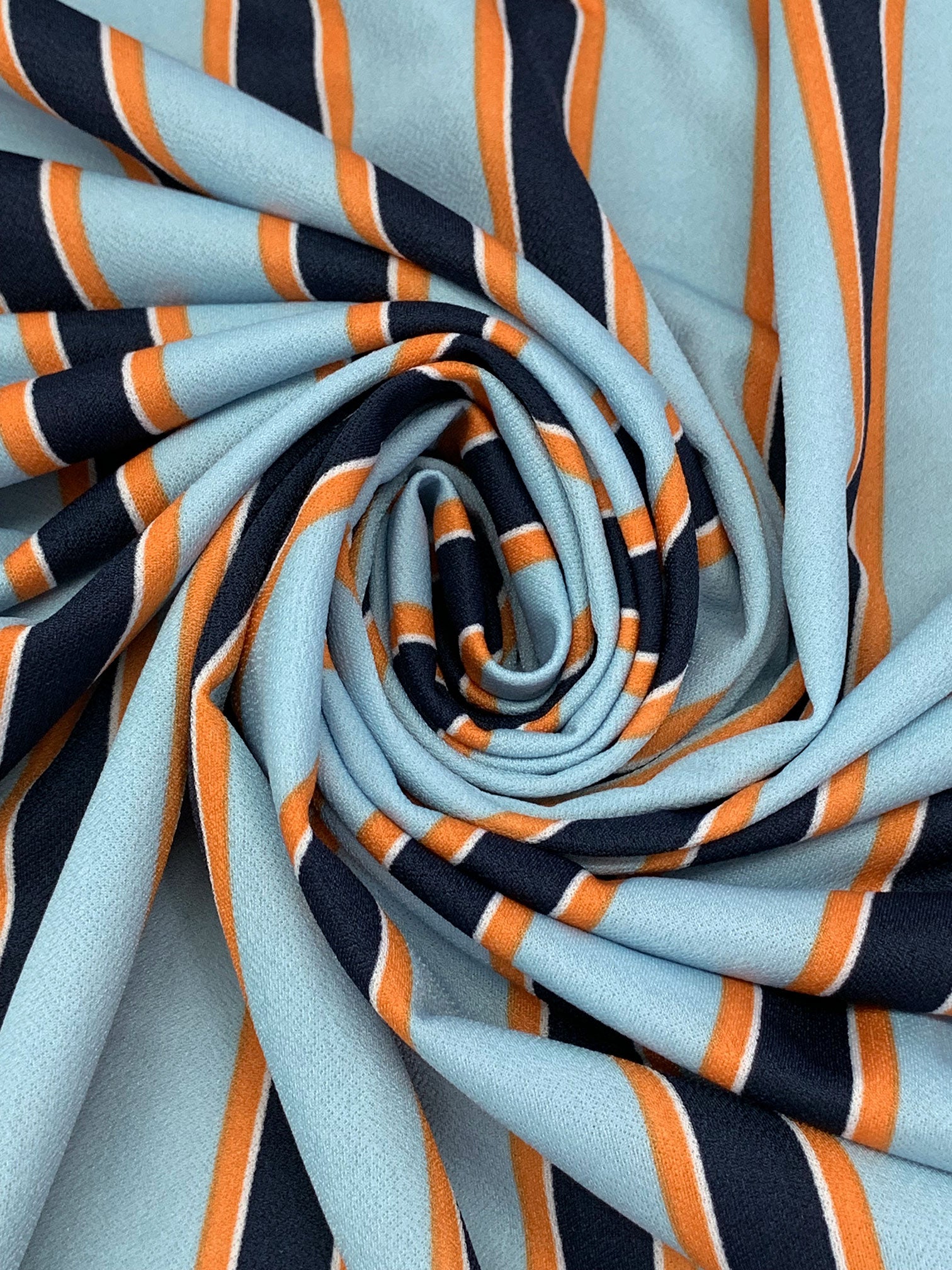 Kさん用NEAT washable tropical standard navy Aqua Blue/Orange/Dark Navy Polyester/Lycra Vertical Stripe