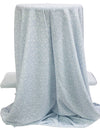 Powder Blue/White 100% Rayon Dainty Fleur de Lis Print Voile - NY Designer - 56W