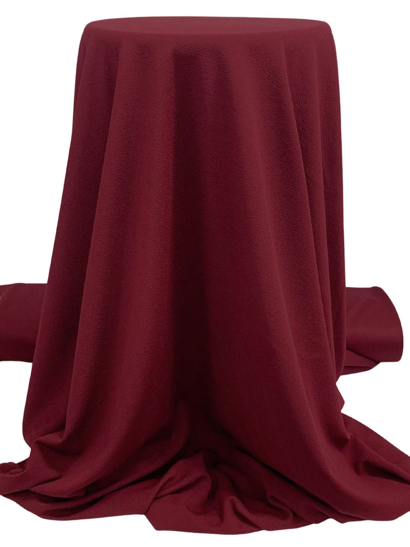 Claret Red Polyester/Lycra Liverpool Double Knit 58W