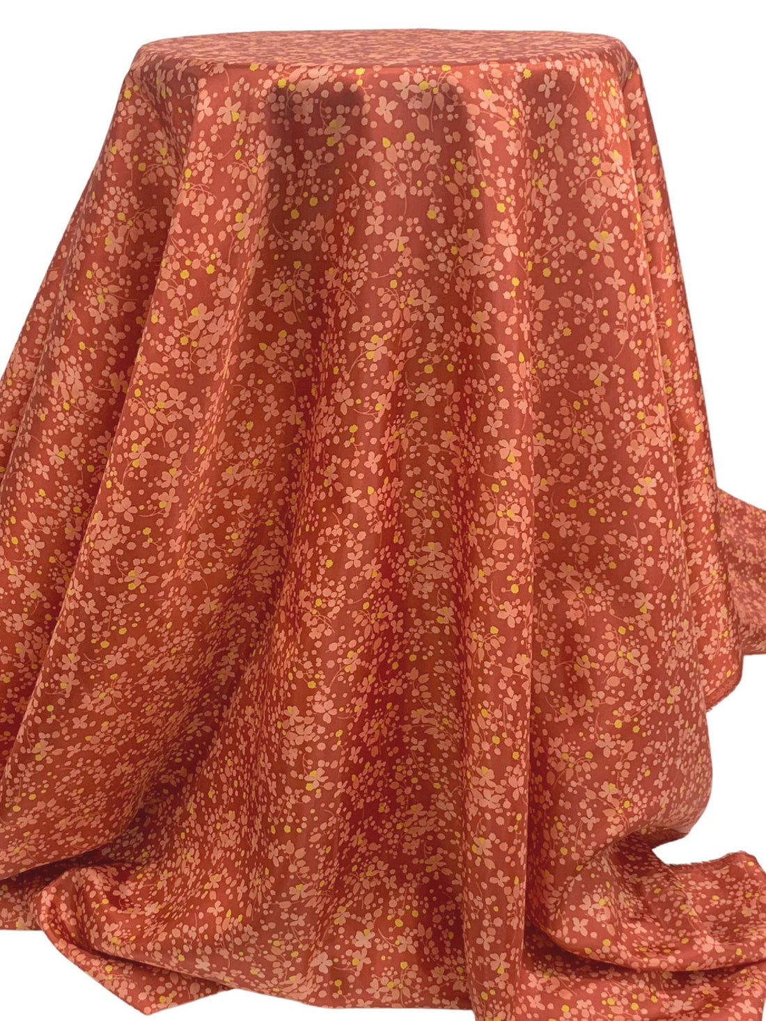 Rodeo Red/Goldenrod/Dark Salmon 100% Polyester Floral Print Lining - NY Designer - 58W