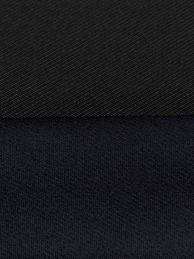 Black/Muted Midnight Navy Polyester/Lycra Twill Double Knit 44W