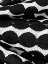 Black/White 100% Polyester Horizontal Dot Novelty Weave Knit 58W