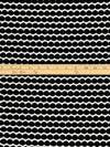 Black/White 100% Polyester Horizontal Dot Novelty Weave Knit 58W