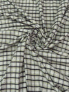 Pastel Gray/Black/Old Moss Green/Multi 100% Cotton Plaid Weave Brushed Suiting 56W