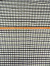 Pastel Gray/Black/Old Moss Green/Multi 100% Cotton Plaid Weave Brushed Suiting 56W