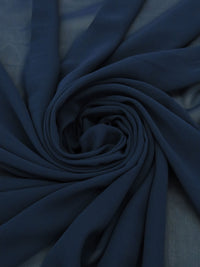 Dark Lapis Blue 100% Polyester Chiffon 58W