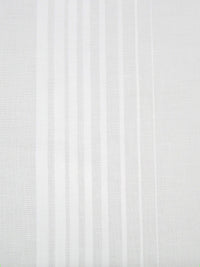 White/Silver Cotton/Lurex Double Border Vertical Stripe Design Shirting 36W