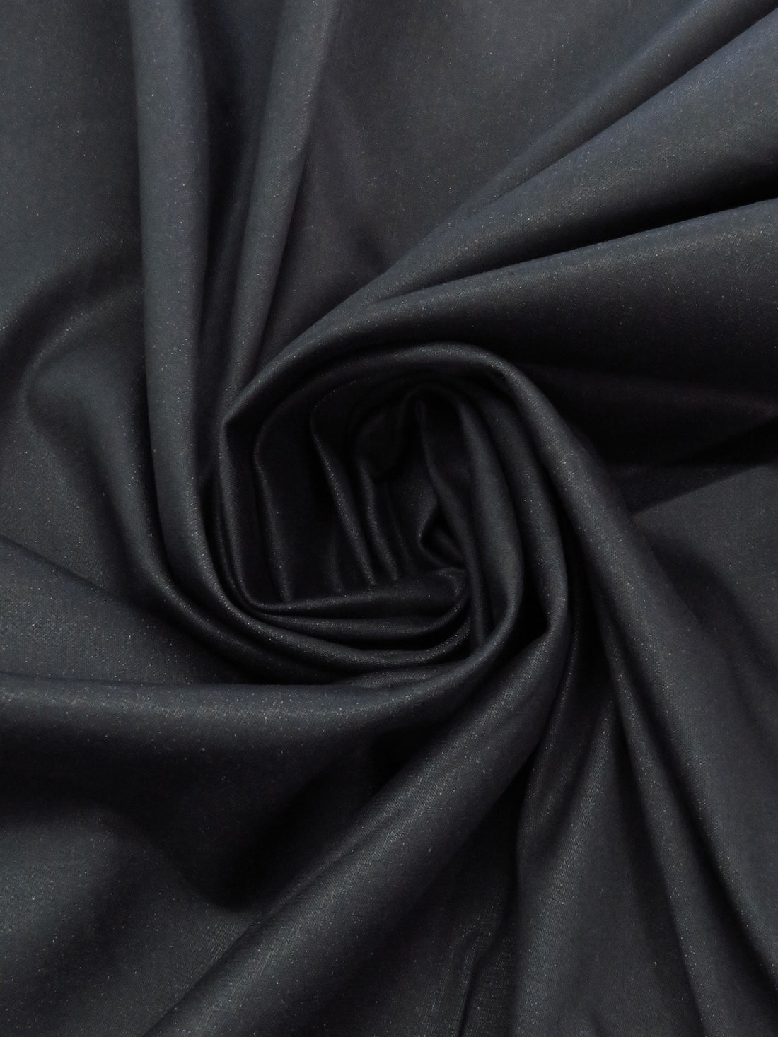 Muted Midnight Navy Cotton/Lycra Sateen Twill Stretch Denim 58W