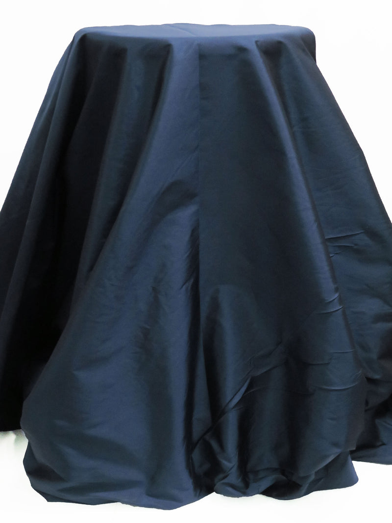 Dark Colonial Blue 100% Polyester Taffeta - Famous Dress Designer - 58W