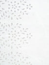 Chalk White 100% Polyester Scalloped Laser Cut Floral Single Border Taffeta - Famous Dress Designer - 54W