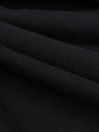 Black 100% Cotton Jersey Knit 48W