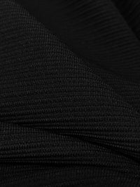 Black Polyester/Lycra Ottoman Double Knit 56W