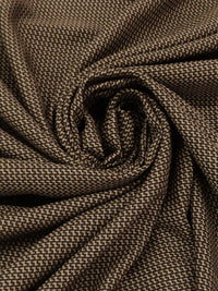 Biscuit Brown/Dark Espresso/Pale Taupe Rayon/Cotton Novelty Weave Suiting 60W