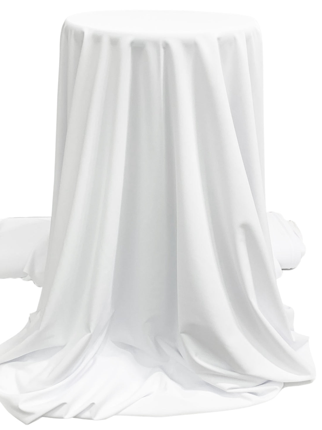 Stark White Nylon/Lycra Swim/Activewear Knit 56W