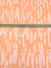 Pale Persimmon/White/Poppy Petal Cotton/Linen Abstract Print Shirt-Weight Woven 56W