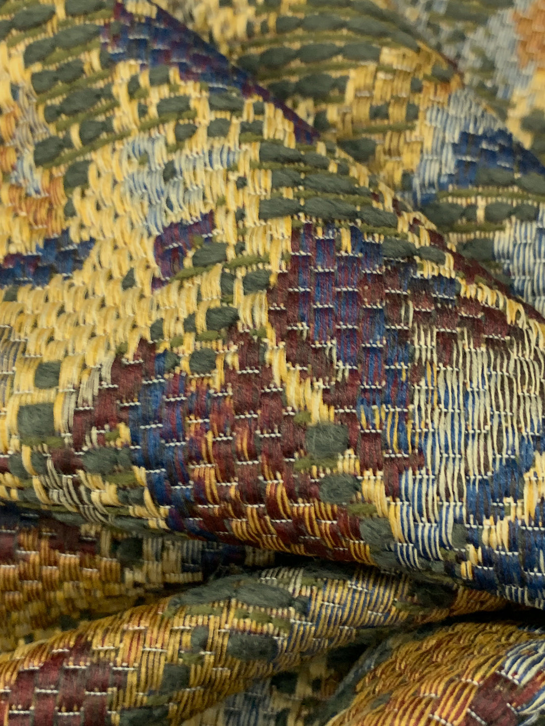 Navy/Dandelion/Rifle Green/Multi 100% Polyester Novelty Tapestry Coating - NY Designer - 56W