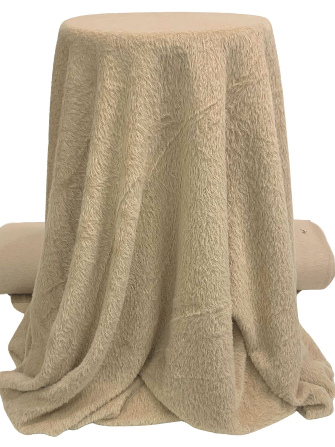 Fawn Polyester/Lycra Furry Sweater Knit - NY Designer - 60W