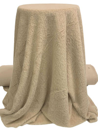 Fawn Polyester/Lycra Furry Sweater Knit - NY Designer - 60W