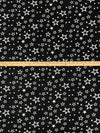 Black/Eggshell Polyester/Lycra Stars Print Double Brushed Knit 60W