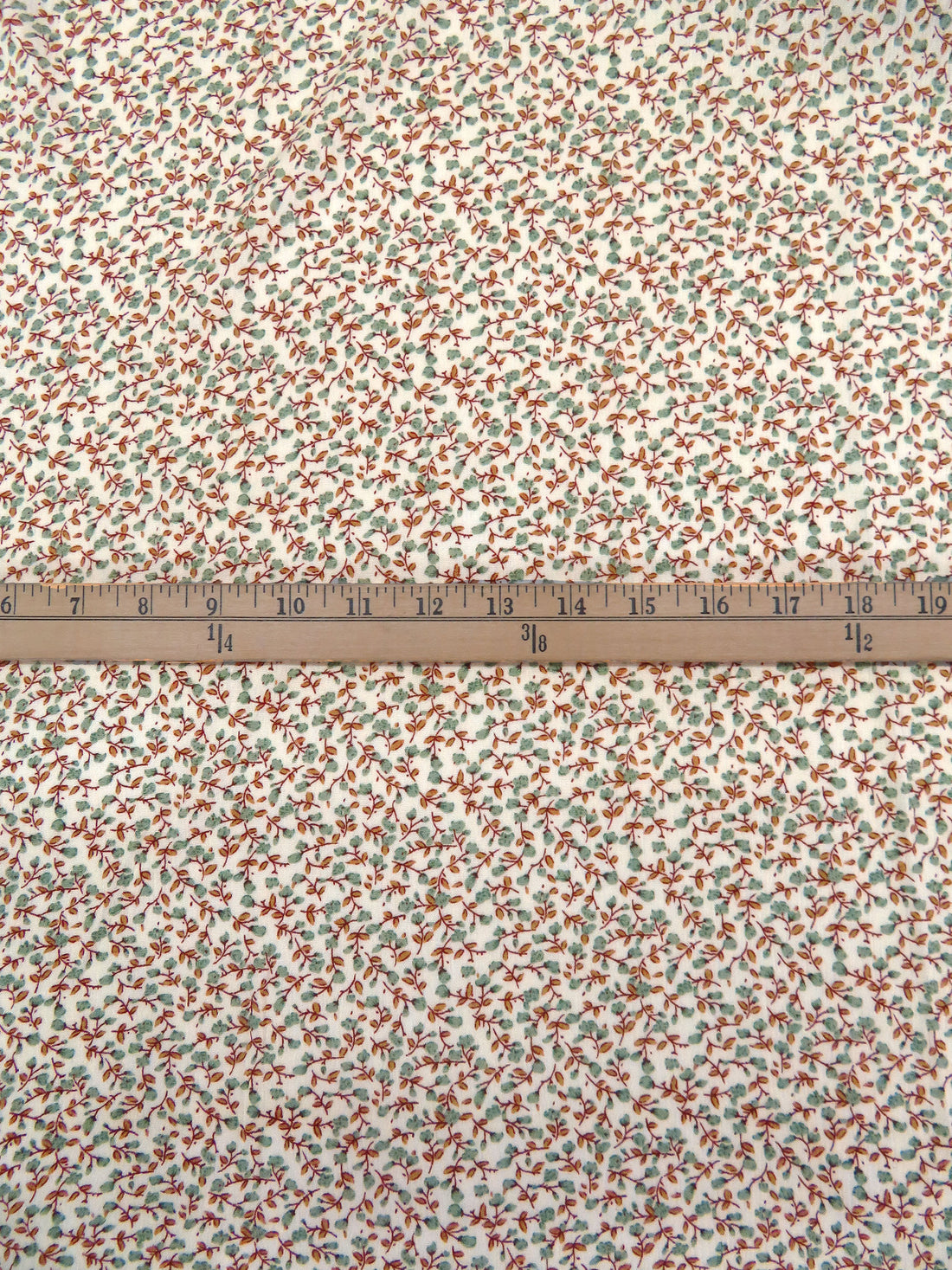 Beige/Artichoke/Durian/Multi 100% Rayon Small Floral Print Crinkle Challis 52W
