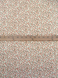 Beige/Artichoke/Durian/Multi 100% Rayon Small Floral Print Crinkle Challis 52W