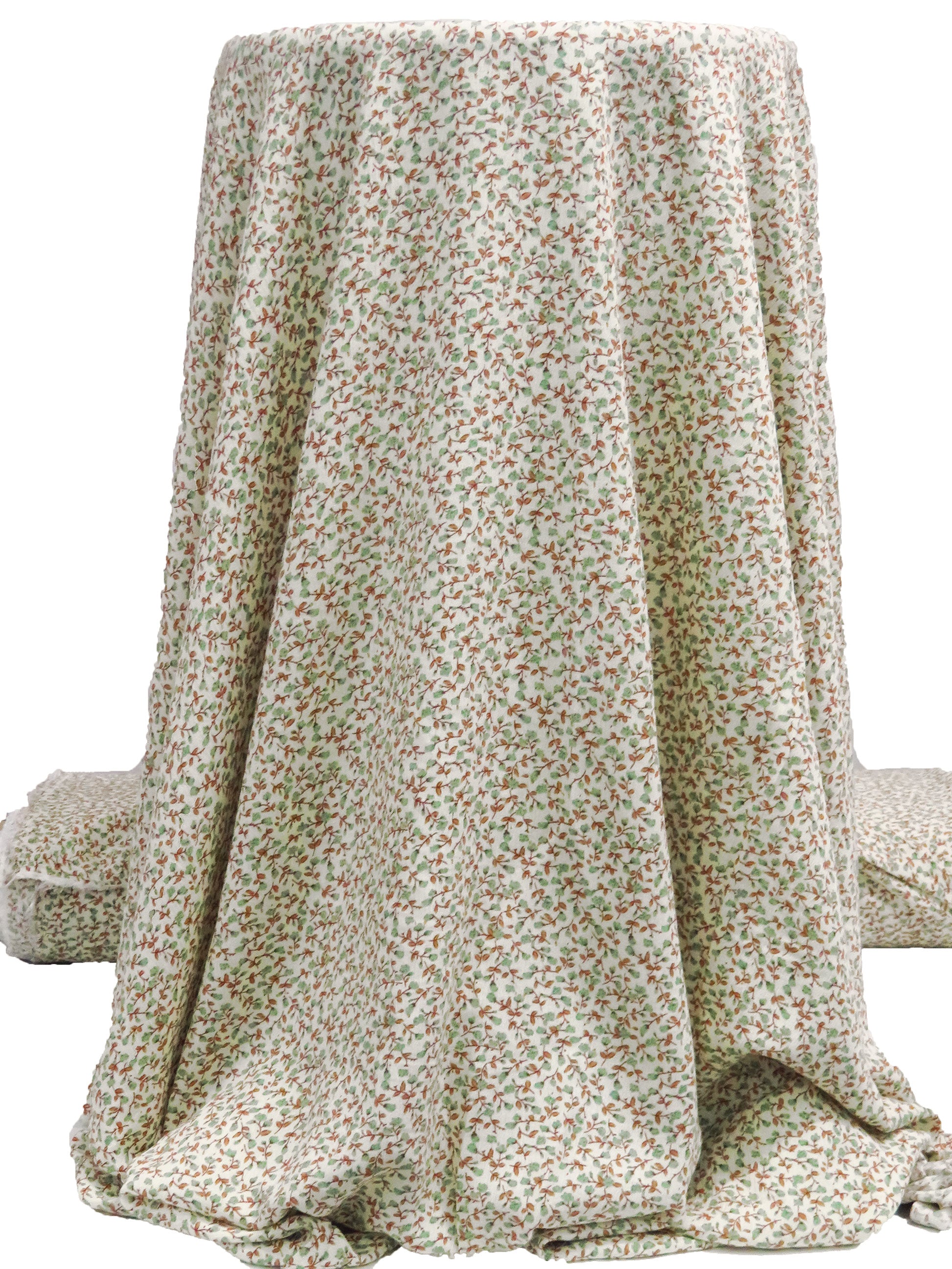 Beige/Artichoke/Durian/Multi 100% Rayon Small Floral Print