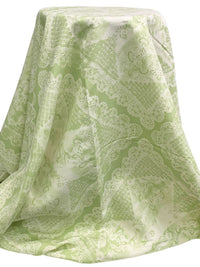 Olivine/Off-White Linen/Tencel Rugged Lace Handkerchief Print Mid-Weight Woven 56W