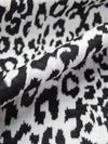 White/Black Polyester/Lycra Animal Jacquard Design Double Knit 60W