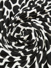 Black/Eggshell Polyester/Lycra Honeycomb-Look Print Double Brushed Knit 56W