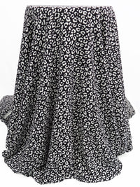 Black/White 100% Polyester Animal Print Bubble Crepe 58W