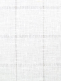 Daisy White 100% Linen Leno Weave Plaid Shirt-Weight Woven 60W