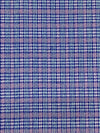 Ultramarine Blue/White/Lilac Polyester/Rayon/Spandex Yarn-Dyed Plaid Stretch Suiting 43W